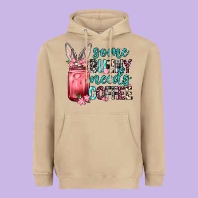 Some Bunny Needs Coffee Heavyweight Hoodie Designed By Neo Western