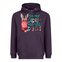 Plum Some Bunny needs coffee Heavyweight Hoodie - Neo Western