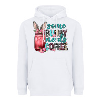 White Some Bunny needs coffee Heavyweight Hoodie - Neo Western