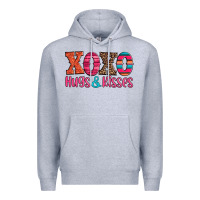 Heather Grey xoxo hugs and kisses Premium Hoodie - Jasminsmagicworld