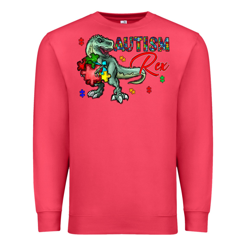 Autism Rex Premium Sweatshirt by CowhideDigitalArt | Teevron