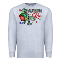 Heather Grey autism rex Premium Sweatshirt - CowhideDigitalArt