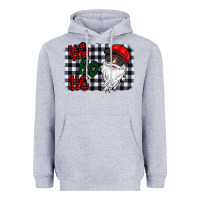 Heather Grey ho ho ho Heavyweight Hoodie - CowhideDigitalArt