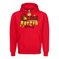 Red hey batter batter swing softball Zipper Hoodie - Zillion Design Studio