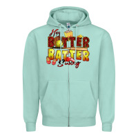 Seafoam hey batter batter swing softball Zipper Hoodie - Zillion Design Studio