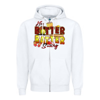 White hey batter batter swing softball Zipper Hoodie - Zillion Design Studio