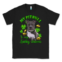 Black St. Patrick's Day My Pitbull Is My Lucky Charm Classic Tee - RanaPortraitStore