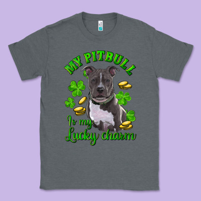 St. Patrick's Day My Pitbull Is My Lucky Charm Classic Tee Designed By Ranaportraitstore