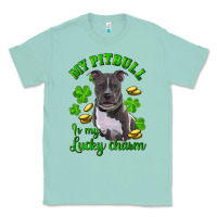 Seafoam St. Patrick's Day My Pitbull Is My Lucky Charm Classic Tee - RanaPortraitStore