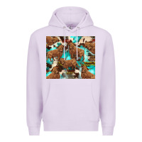 Lilac astec cowhide highlands cow Premium Hoodie - BarkalooDesign