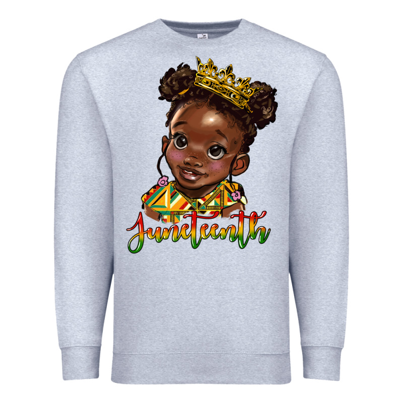 Juneteenth Black Girl Premium Sweatshirt by HRA Design Shop | Teevron
