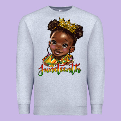 Juneteenth Black Girl Premium Sweatshirt Designed By Hra Design Shop
