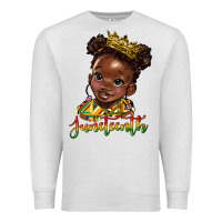 Oatmeal Heather juneteenth black girl Premium Sweatshirt - HRA Design Shop