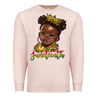Pale Pink juneteenth black girl Premium Sweatshirt - HRA Design Shop