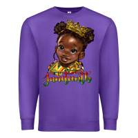 Purple juneteenth black girl Premium Sweatshirt - HRA Design Shop