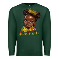 Sports Green juneteenth black girl Premium Sweatshirt - HRA Design Shop