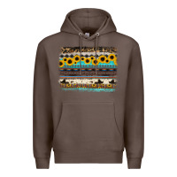 Coffee sunflower aztec serape cowhide background Premium Hoodie - RanaPortraitStore