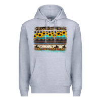 Heather Grey sunflower aztec serape cowhide background Premium Hoodie - RanaPortraitStore