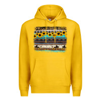 Lemon sunflower aztec serape cowhide background Premium Hoodie - RanaPortraitStore