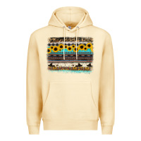 Pina Colada sunflower aztec serape cowhide background Premium Hoodie - RanaPortraitStore
