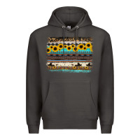Smoke sunflower aztec serape cowhide background Premium Hoodie - RanaPortraitStore