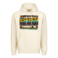 Tofu sunflower aztec serape cowhide background Premium Hoodie - RanaPortraitStore