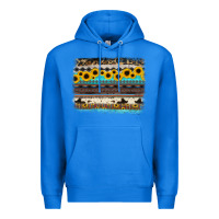 True Royal sunflower aztec serape cowhide background Premium Hoodie - RanaPortraitStore