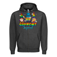 Charcoal Heather support squad pride gnomies Zipper Hoodie - texasbilliewilder