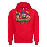 Red support squad pride gnomies Zipper Hoodie - texasbilliewilder