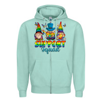 Seafoam support squad pride gnomies Zipper Hoodie - texasbilliewilder