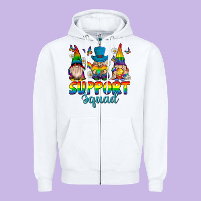 Zipper Hoodie support squad pride gnomies