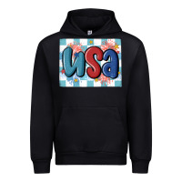 Black usa retro Urban Hoodie - MaliasSmallBusiness
