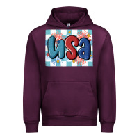 Mauve Wine usa retro Urban Hoodie - MaliasSmallBusiness
