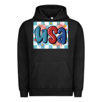 Pigment Black usa retro Urban Hoodie - MaliasSmallBusiness