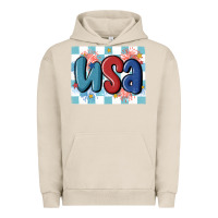 Pigment French Oak usa retro Urban Hoodie - MaliasSmallBusiness
