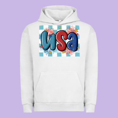 Usa Retro Urban Hoodie Designed By Maliassmallbusiness