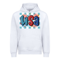 White usa retro Urban Hoodie - MaliasSmallBusiness