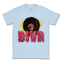 Dusty Blue diva Classic Tee - Zillion Design Studio
