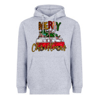 Heather Grey merry christmas Heavyweight Hoodie - CowhideDigitalArt