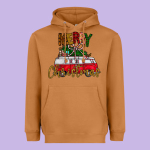 Merry Christmas Heavyweight Hoodie Designed By Cowhidedigitalart
