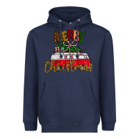 Navy merry christmas Heavyweight Hoodie - CowhideDigitalArt