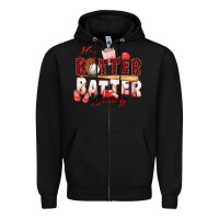 Black hey batter batter swing baseball Zipper Hoodie - Zillion Design Studio