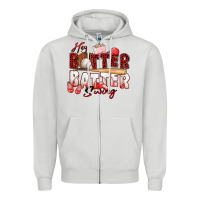 Dove Grey hey batter batter swing baseball Zipper Hoodie - Zillion Design Studio
