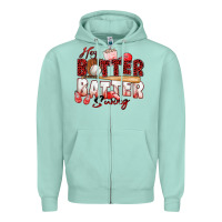 Seafoam hey batter batter swing baseball Zipper Hoodie - Zillion Design Studio