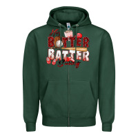 Sports Green hey batter batter swing baseball Zipper Hoodie - Zillion Design Studio