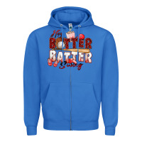 True Royal hey batter batter swing baseball Zipper Hoodie - Zillion Design Studio