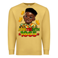 Antique Gold juneteenth 1865 black boy Premium Sweatshirt - HRA Design Shop