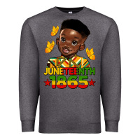 Charcoal Heather juneteenth 1865 black boy Premium Sweatshirt - HRA Design Shop