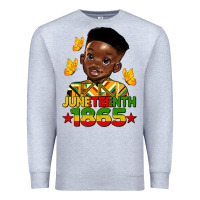 Heather Grey juneteenth 1865 black boy Premium Sweatshirt - HRA Design Shop