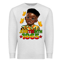 Oatmeal Heather juneteenth 1865 black boy Premium Sweatshirt - HRA Design Shop